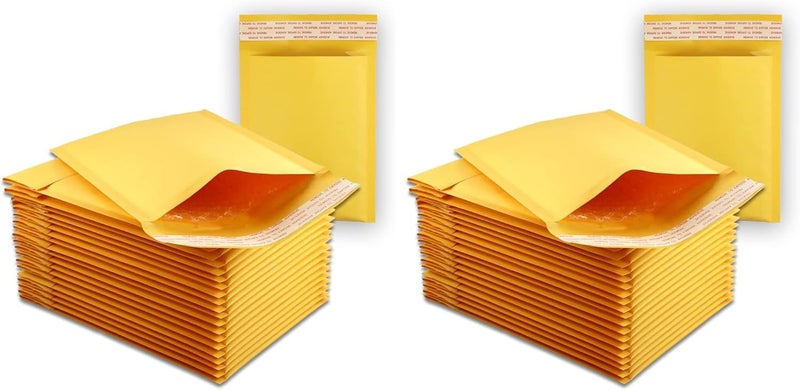 EcoSwift 10 Size #0000 4x6 Small Kraft Bubble Mailers Self Sealing Bulk Padded Shipping Supplies Packaging Materials Envelopes Bags 4 x 6 inches (Pack of 2) - Image 1